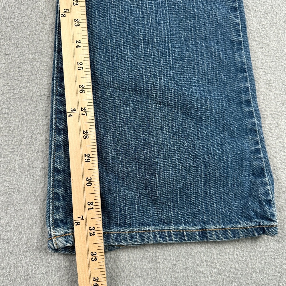 Volcom Jeans Womens 9 Blue Denim Flare Low Rise Y2K Skate Boardwear - Picture 10 of 15